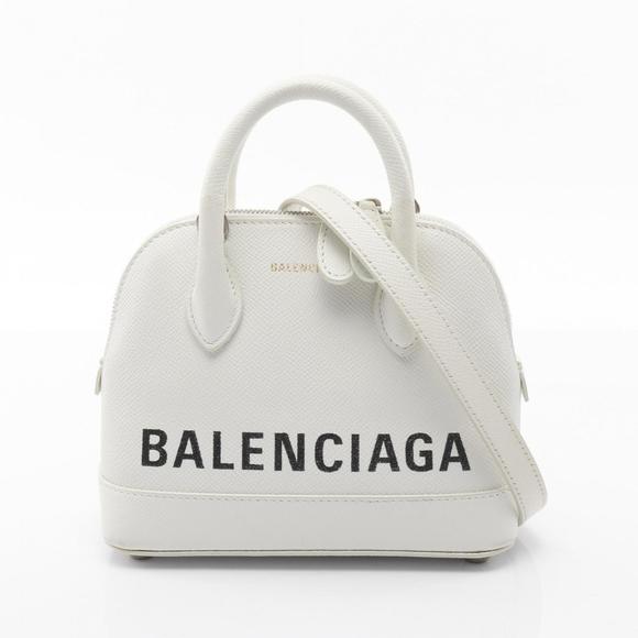 Balenciaga VILLE TOP HANDLE XXS Leather Handbag, Women's, White, 550646 - Picture 1 of 10